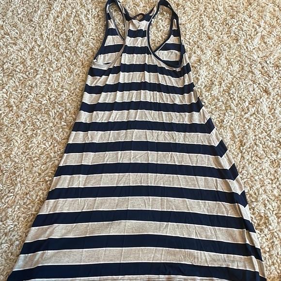 Feel The Piece Navy & Cream Stripe Racerback Dress - Picture 6 of 6